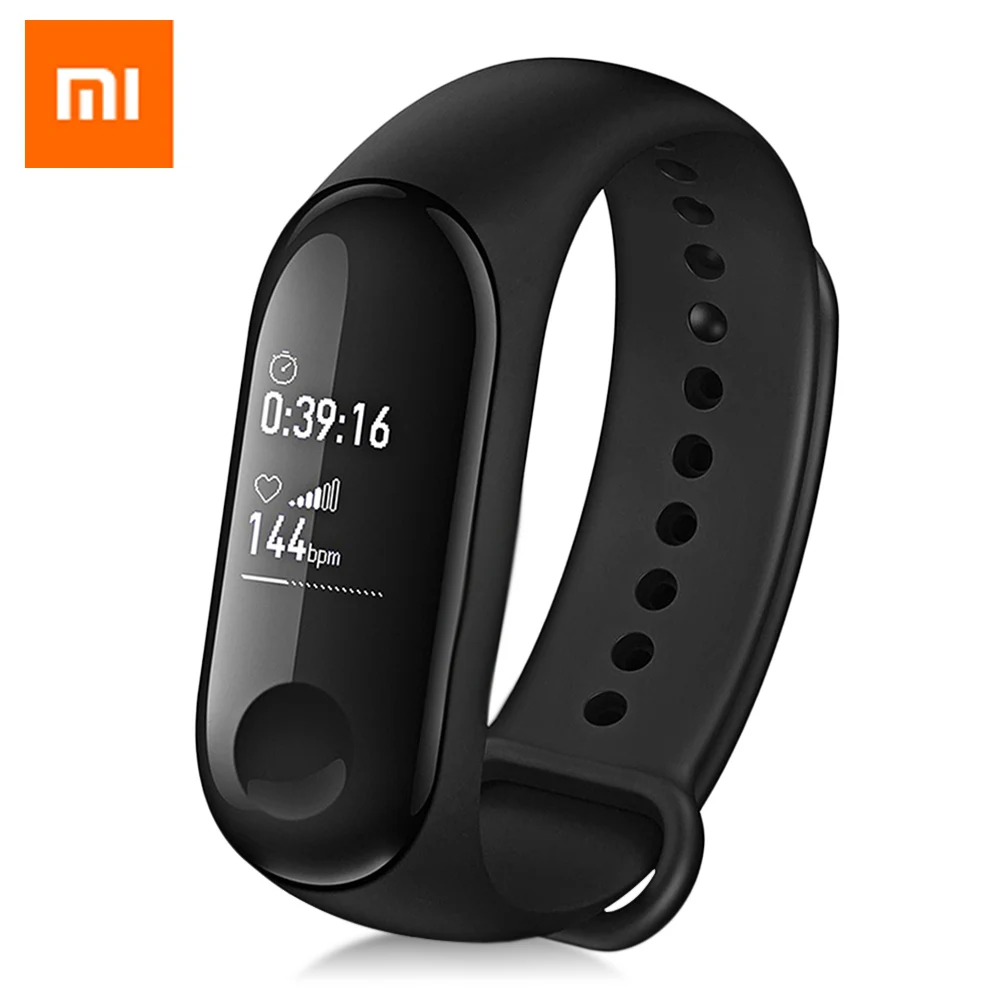 Фитнес трекер Xiaomi Mi Band 3 спортивный смарт браслет с пульсометром умный OLED для Android