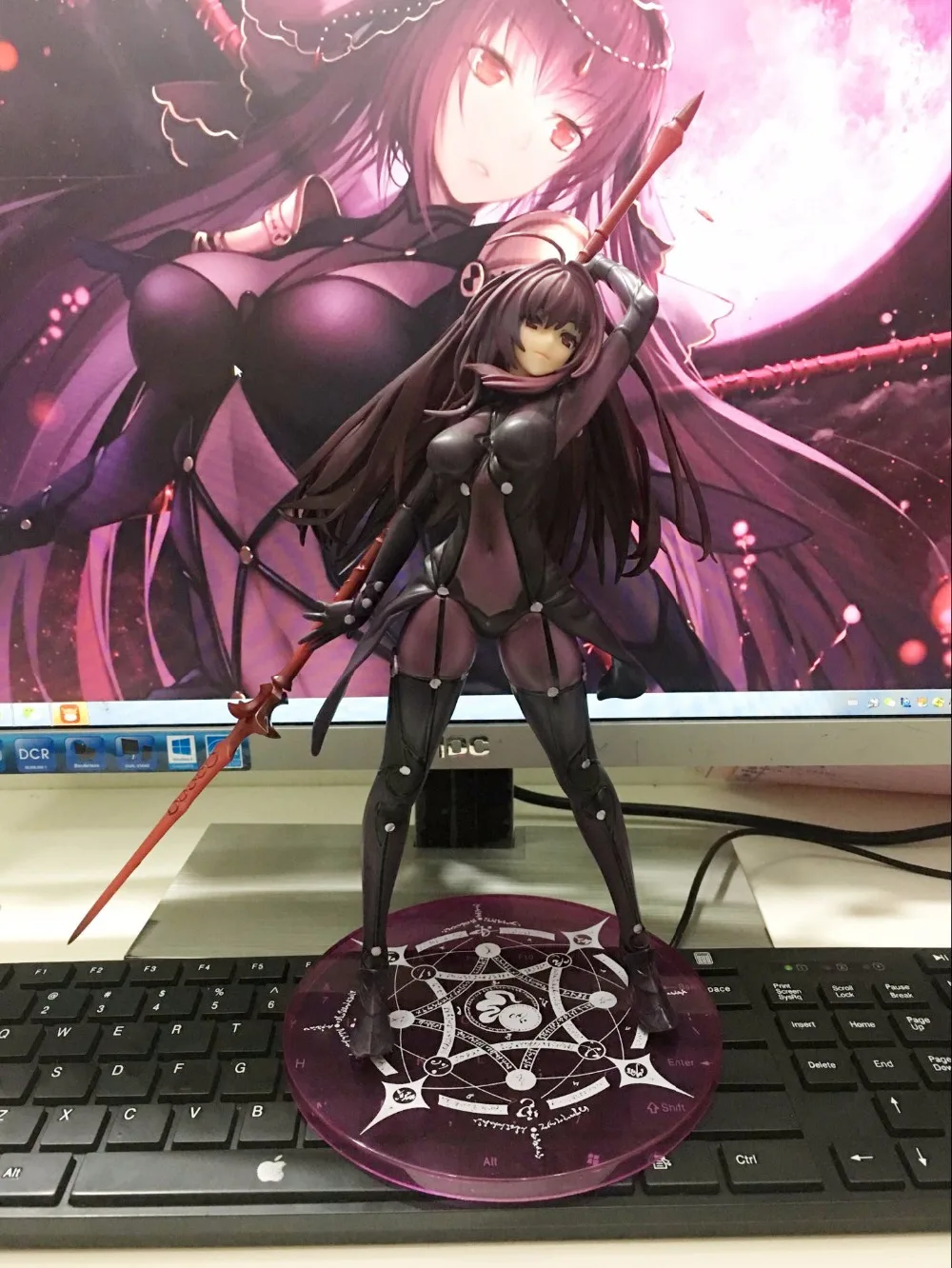Fate/Stay Night Экшн фигурки Fate Grand Order Lancer Scathach фигурка игрушка 270 мм Аквамарин аниме