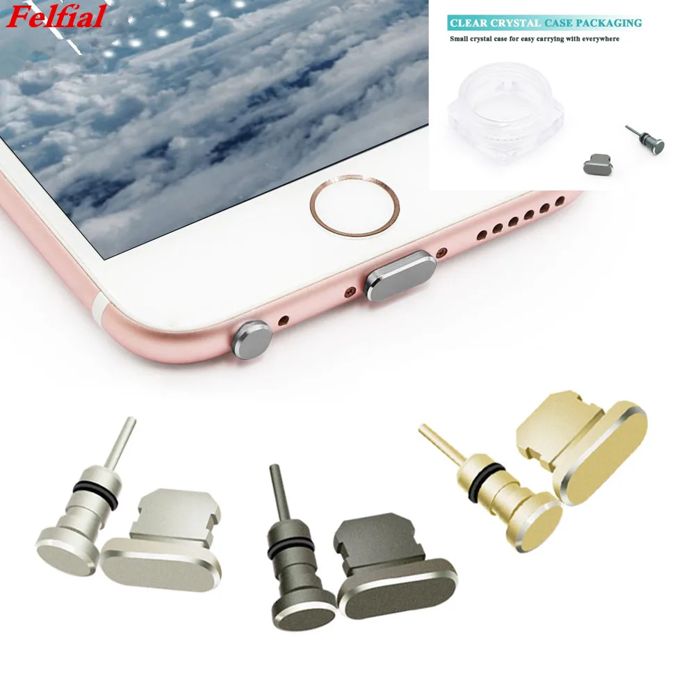 

Aluminium Alloy Dust Plug 3.5mm Earphone Jack Port + Mobile Phone Charge Port For iPhone 12 11 X XR XS XS Max 8 7 6S 6 Plus 5 SE