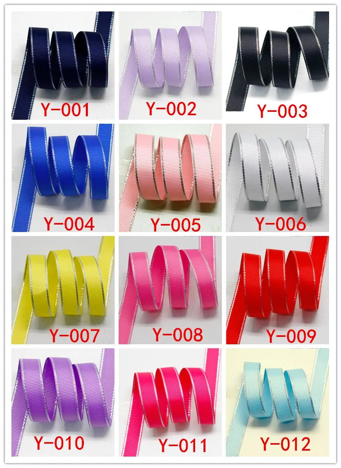 Серебристая корсажная лента для кромки 9 мм 6 12 цветов в партии Y02|ribbon diy|grosgrain