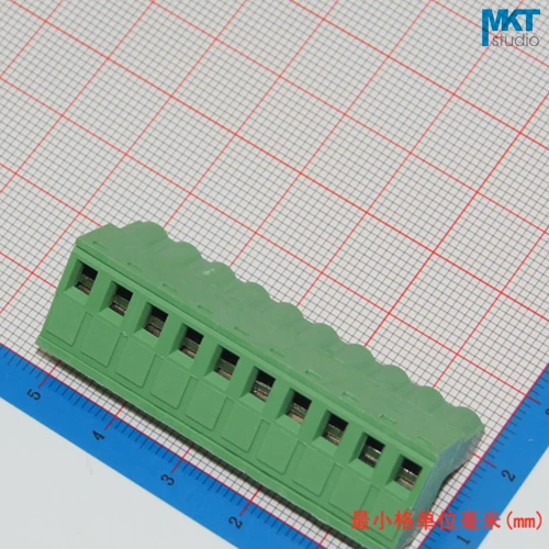 10 шт. 10P 5 08 мм Шаг правый угол женский PCB электрический винт провода клеммный блок