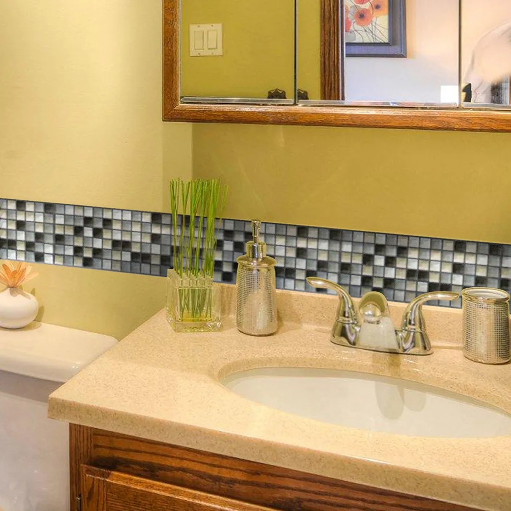 Плитка Backsplash для кухни Мраморная квадратная плитка клейкая виниловая настенная