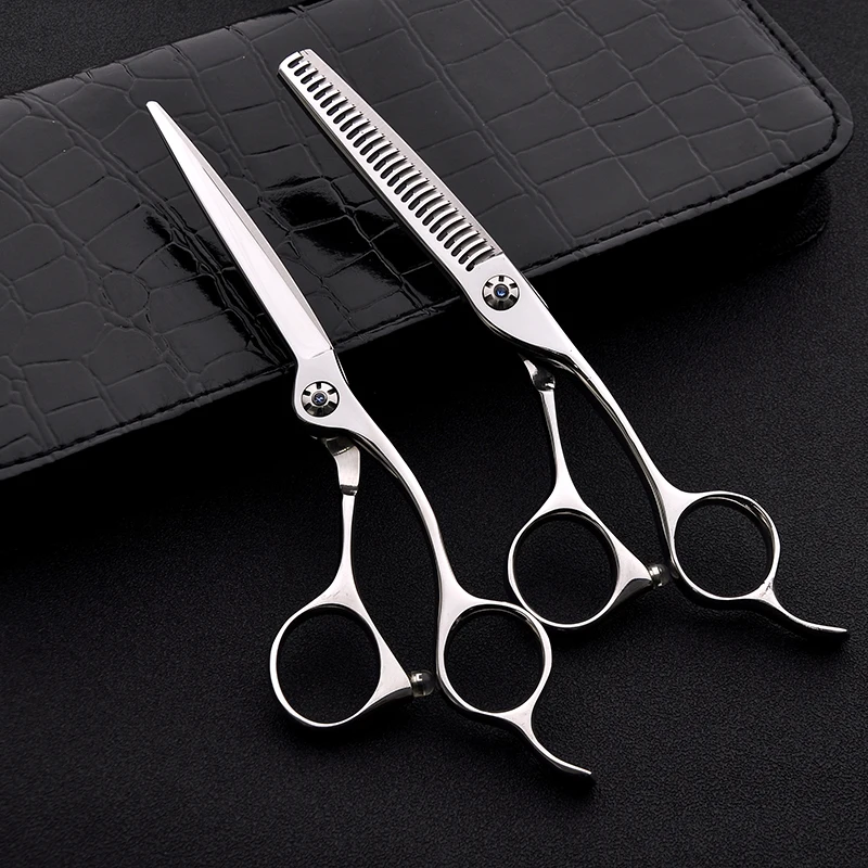 6 дюймовые Парикмахерские ножницы из нержавеющей стали для стрижки филировки