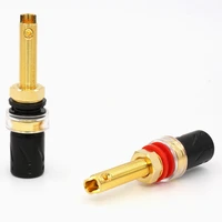 4pcs bp 613g viborg audio pure copper reach 99 995 24k gold plated hifi amplifier speaker terminal binding post socket