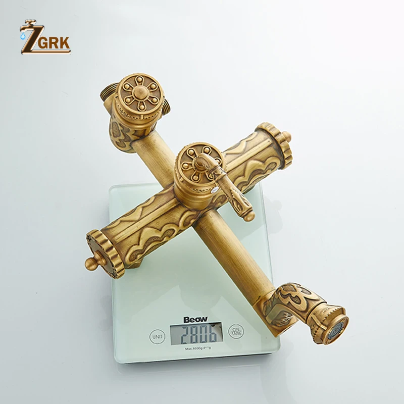 zgrk shower faucets antique bathroom faucet brass bath rainfall with spray shower head bidet tap europe faucet bath shower set free global shipping