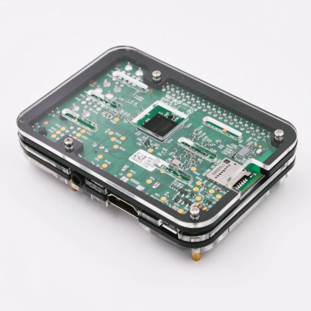 Новейший Raspberry Pi 3 Model B + 5 слойный чехол корпус с вентилятором прозрачный