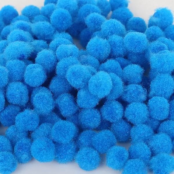 Blue 300 шт./лот 10 мм многоцветные помпоны мягкие шарики-Помпоны DIY Швейные Свадебные аксессуары для скрапбукинга - Цвет: Blue