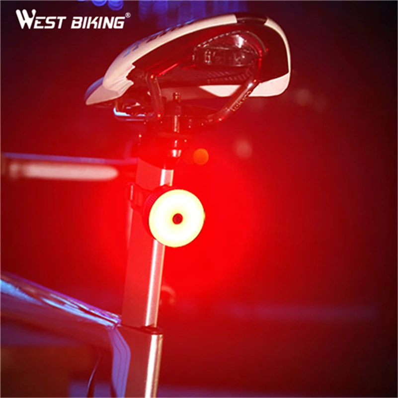 WEST BIKING 5 режимов задний фонарь для велосипеда с возможностью светильник USB быстрое зарядное устройство для передачи Велоспорт задний светильник лампы велосипед аксессуары Водонепроницаемый MTB велосипед светильник