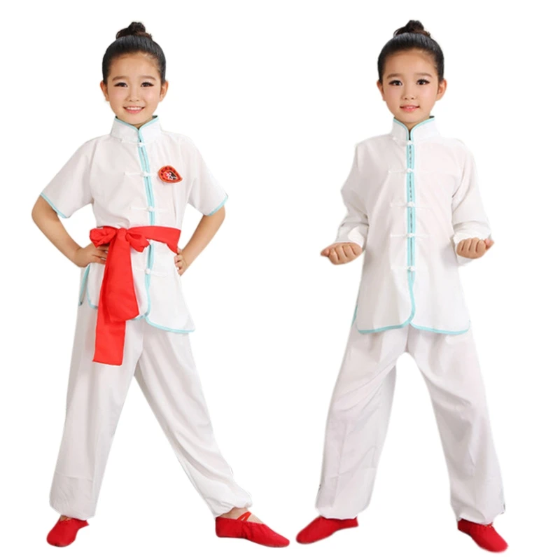 New Wushu Costume Children Chinese Traditional Clothing Kids Martial Arts Uniform Kung Fu Suit Girls Boys Stage Performance Set