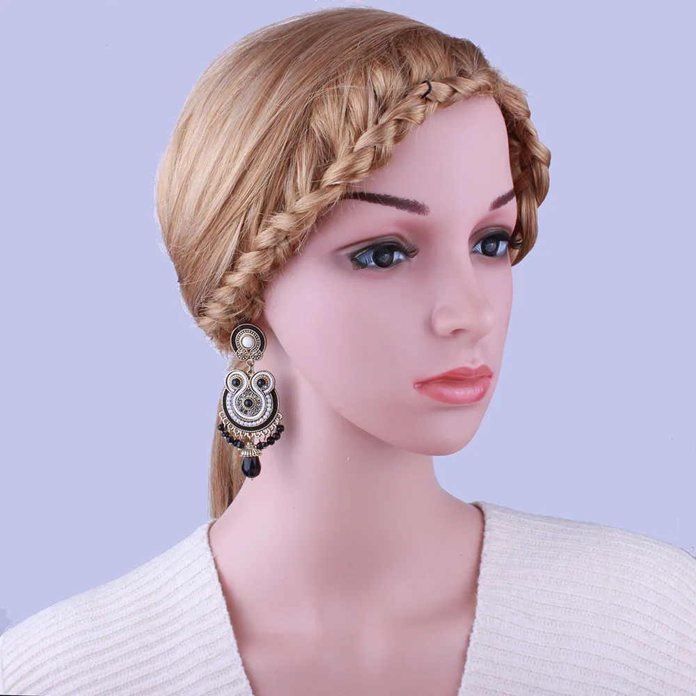 FARLENA Jewelry Винтаж Этническая Стиль Висячие серьги для женщин ручной работы из бисера серьги-кисточки в богемном стиле длинные - Окраска металла: multi
