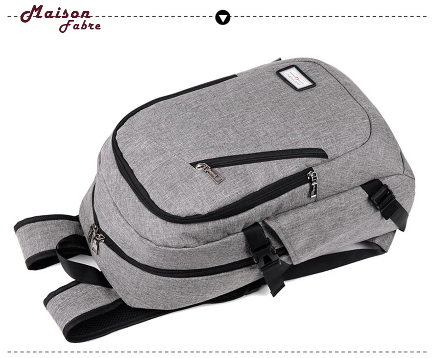 Противокражный деловой рюкзак для ноутбука с usb-портом зарядки подходит 17 дюймов