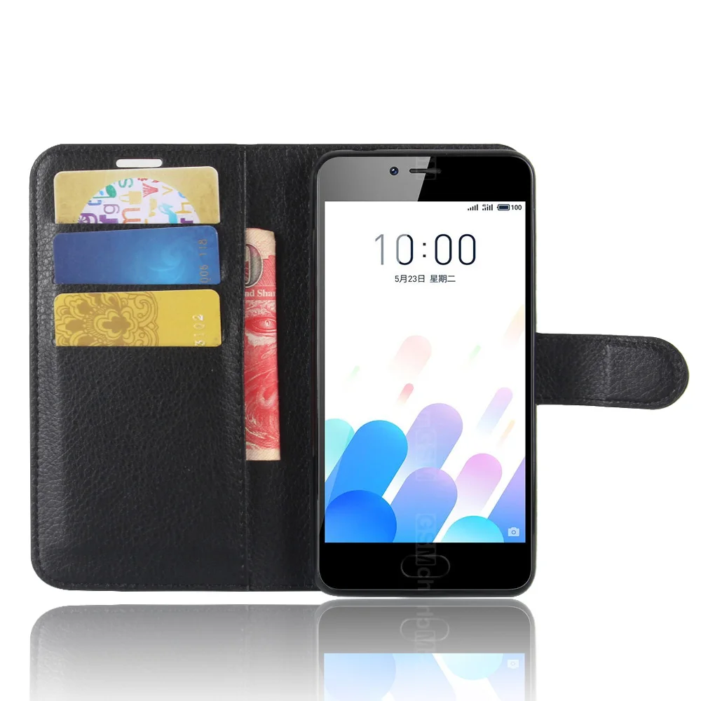 Чехол для телефона Meizu Meilan A5 откидная задняя крышка из искусственной кожи