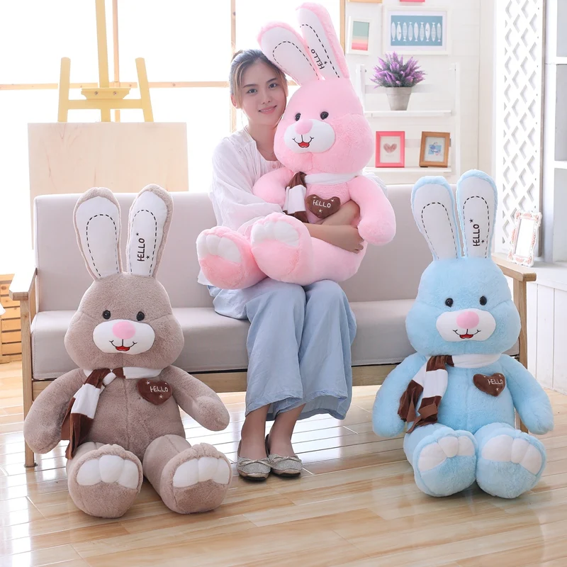 

BABIQU, 1 предмет, детская одежда на рост 80, 100 см мультфильм шарф сердце кролика больших размеров животная плюшевая игрушка мягкие плюшевые кук...