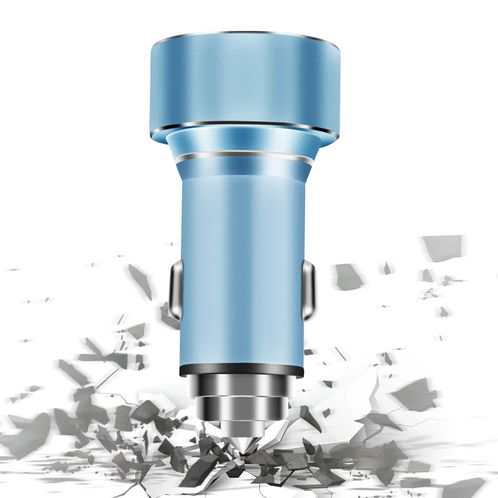 Автомобильное зарядное устройство с двумя USB портами и светодиодным дисплеем 3 4