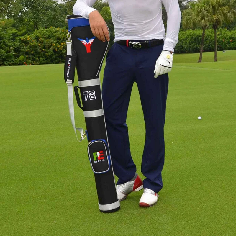 PLAYEAGLE Waterproof Nylon Golf Gun Bag Protable Golf Sunday Bag for 5~8pcs Golf Clubs Lightweight Golf Caddie Aviation Bag