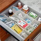 2 шт. Пластик DIY сеткой делителя ящик разделитель сетка для хранения Организатор Белый Цвет Нижнее белье ящик для хранения косметики ящик для хранения для бытовых нужд