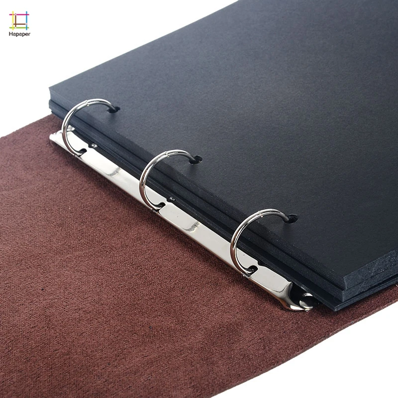 Ретро Винтаж искусственная кожа 30 черные бумажные листы карта свадьба DIY