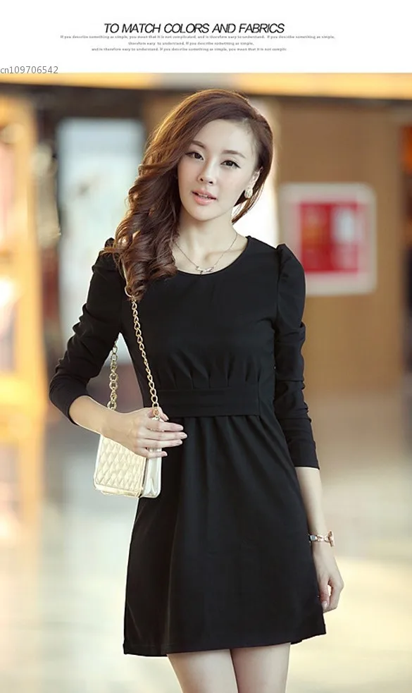 Новая Мода Осень И Зима Женщины С Длинным Рукавом Сексуальное Платье тонкий