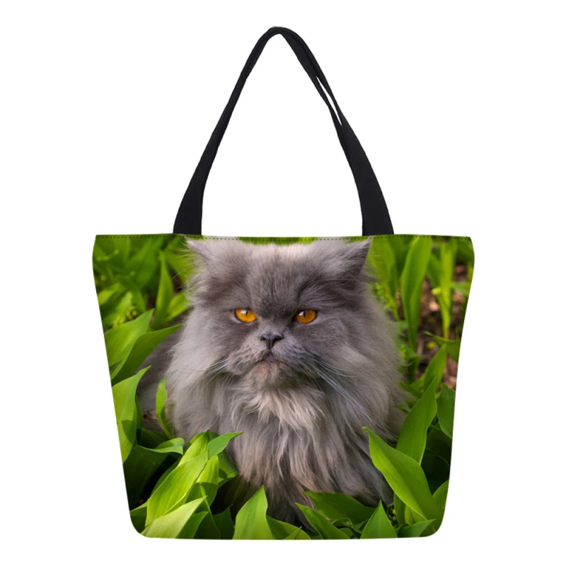 Hynes Eagle Canvas Hangbags Women Cute Cat Dog Crossbody Bags Shoulder Bag Female Foldable Portable Casual Tote Bolsos Mujer | Багаж и