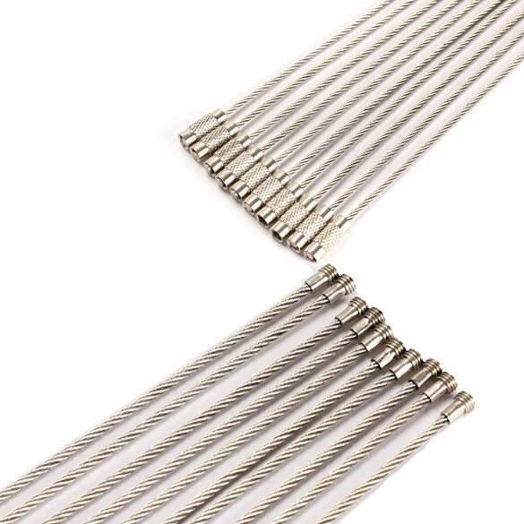 10 шт. кольцо для ключей из нержавеющей стали|cable key ring|key ring autosteel wire keychain |