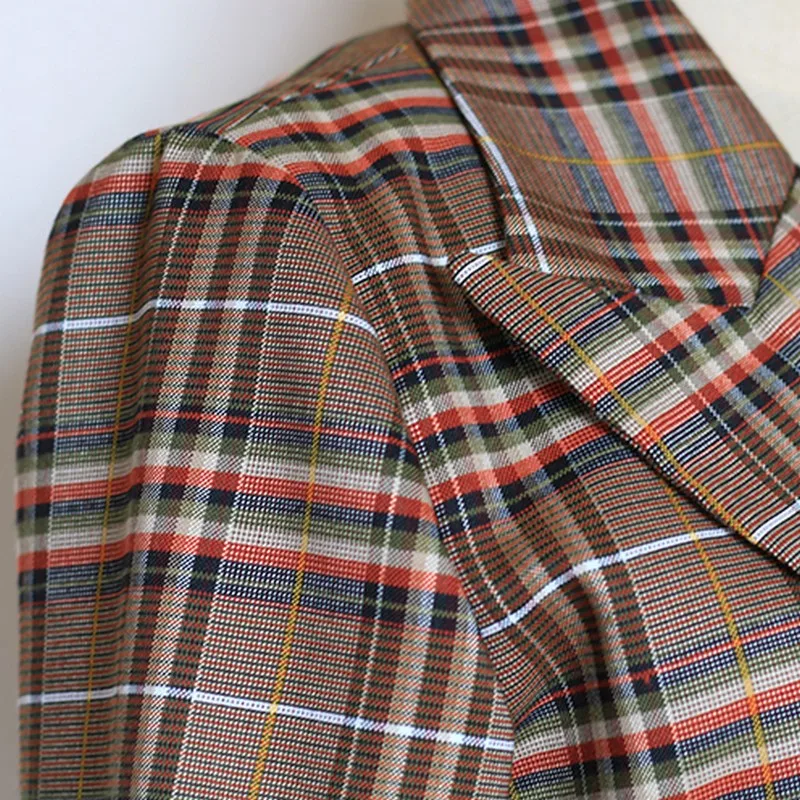 2018 new Autumn &amp Winter Korean version Women's Jacket casual plaid Blazer long sleeve plus size Blaser Feminino | Женская одежда