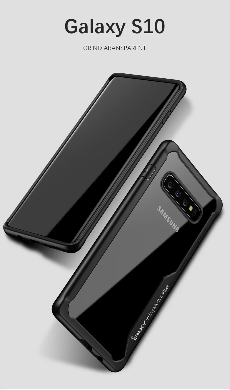 Для samsung S10 Plus Чехол iPaky S10e чехол силиконовый акриловый Гибридный противоударный Прозрачный чехол для samsung Galaxy S10 чехол