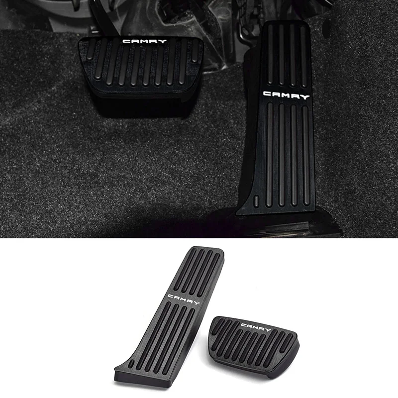 2018-2020 Black 2pcs Ускоритель автомобиль газ педаль тормоза подножка педали Нескользящие Pad крышка чехол на для Toyota Camry 2006- аксессуары - Название цвета: 2018-2020 Black 2pcs