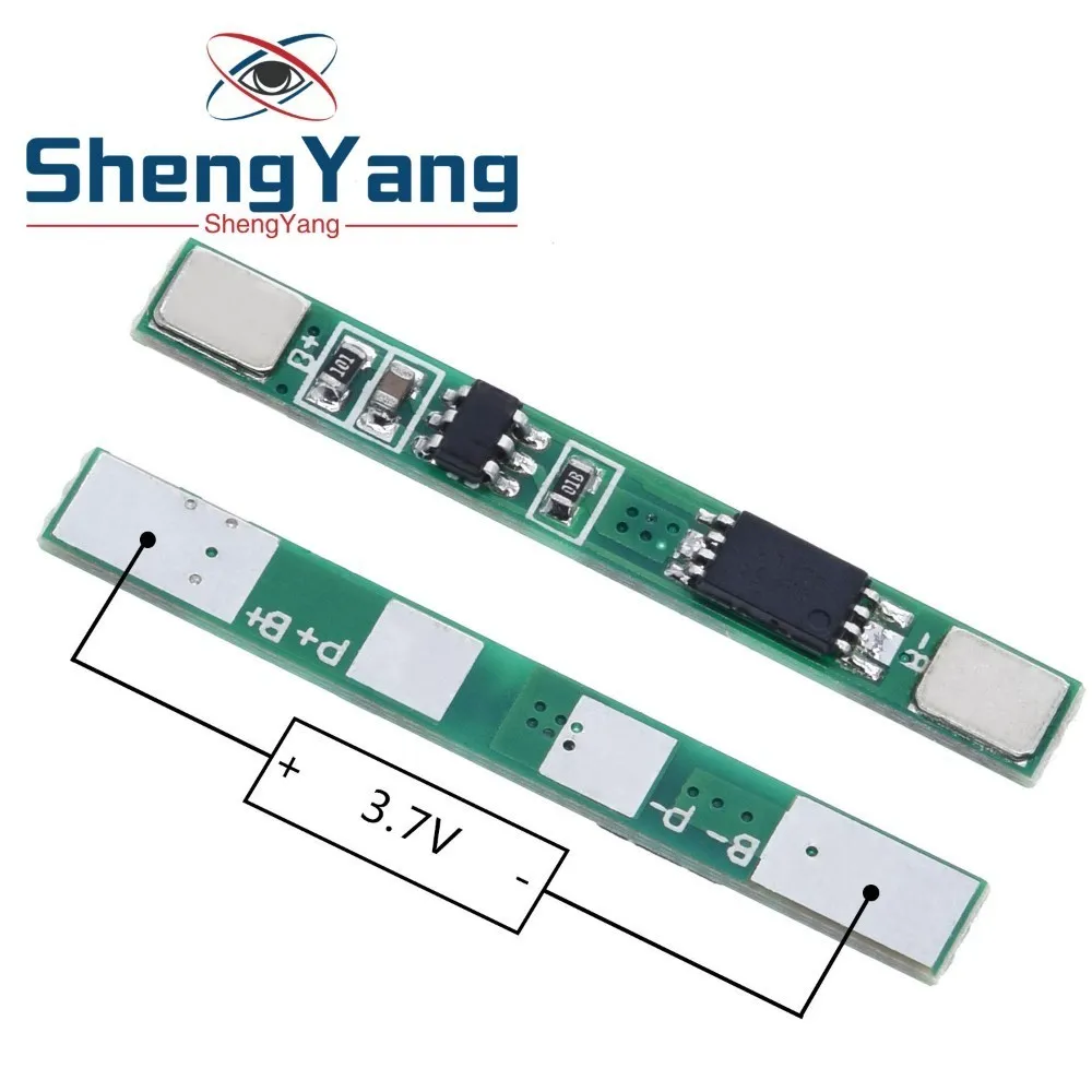 ShengYang 5 шт./лот 1S 3 7 в 3A Защитная плата для литий ионного аккумулятора BMS PCM