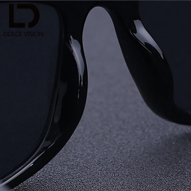 Мужские и женские солнцезащитные очки в черной оправе с заклепками квадратным