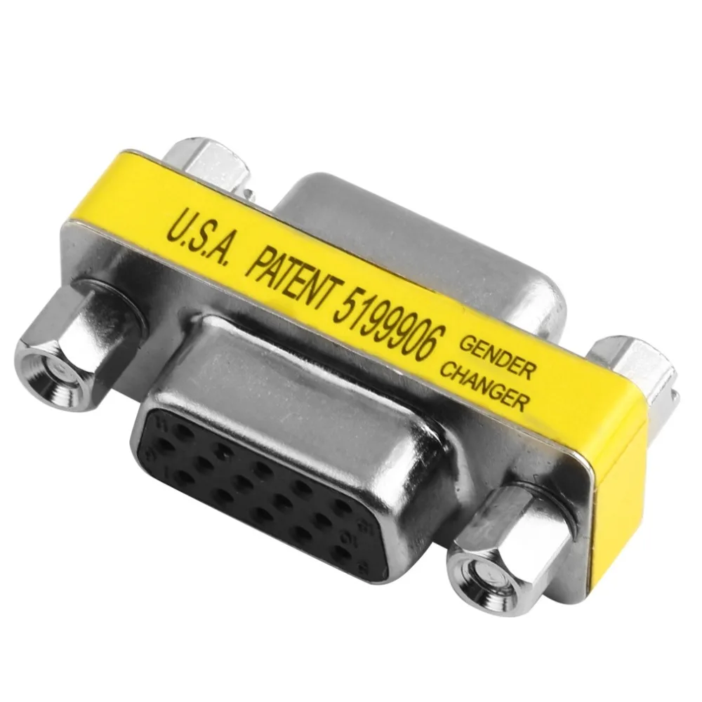 Новый женский адаптер конвертора VGA HD15 Pin Gender Changer для проекторов сплиттеры KVM