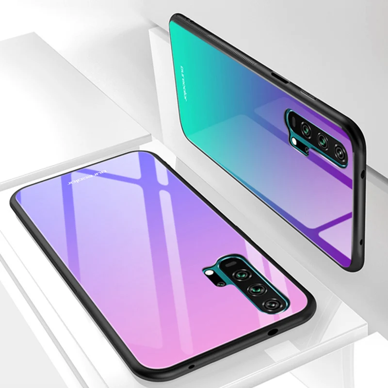 Чехол для huawei Honor 20 pro, 20pro YAL-AL10, 6,26 дюйма, Волчонок, девочка, силиконовая, TPU, рамка, стекло, твердая задняя крышка, Honor20 pro, чехол для телефона s