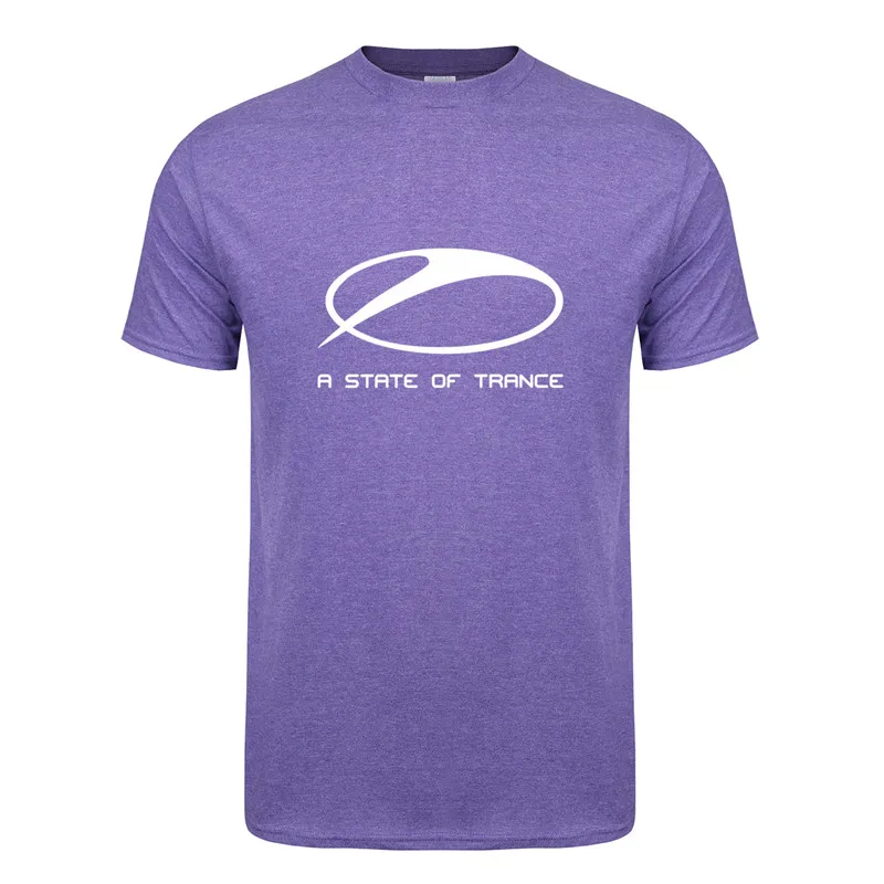 Antique Purple Летняя футболка Armin Van Buuren A State Of Trance, мужские Модные футболки с коротким рукавом, хлопок, круглый вырез, музыка, DJ, футболка, DS-025 - Цвет: Antique Purple