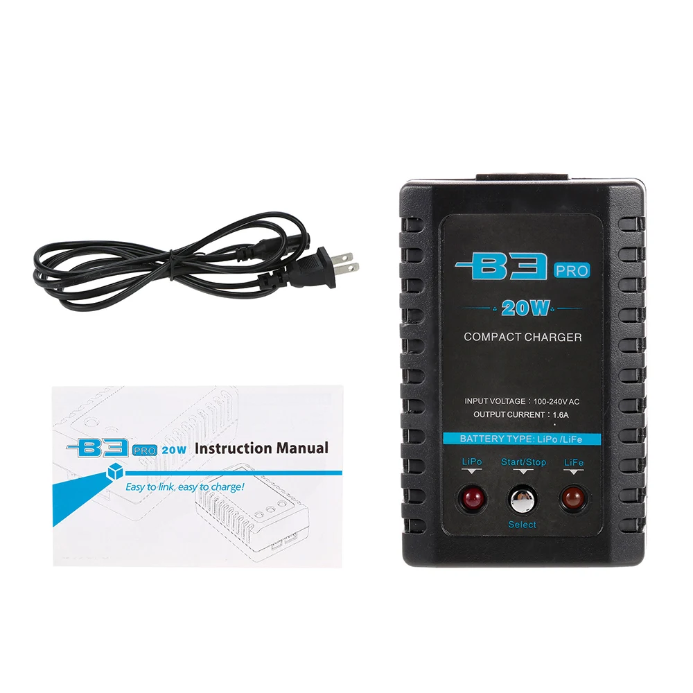 B3 автомобиль pro RC 20W 2S 3S Compact Balance Charger for LiFe Lipo Battery quadкоптер|Детали и аксессуары| |