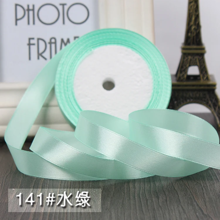 Tiffany Blue 22 м/лот 15 мм шелковые атласные ленты Рождественские Свадебные украшения подарок на день рождения упаковка DIY ремесла розы искусственный цветок - Цвет: Tiffany Blue