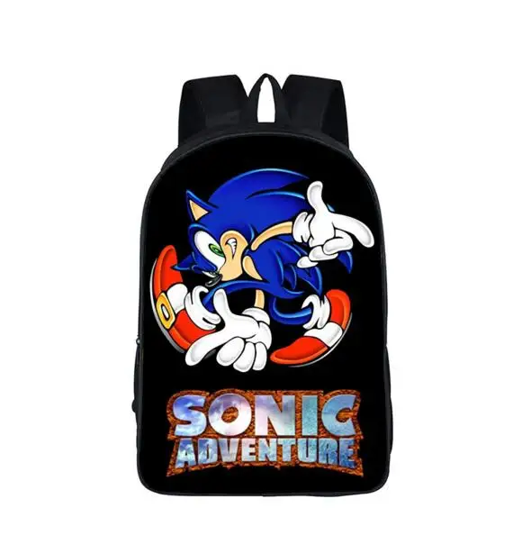 Школьный рюкзак в стиле аниме Sonic для мальчиков и девочек детский школьный с