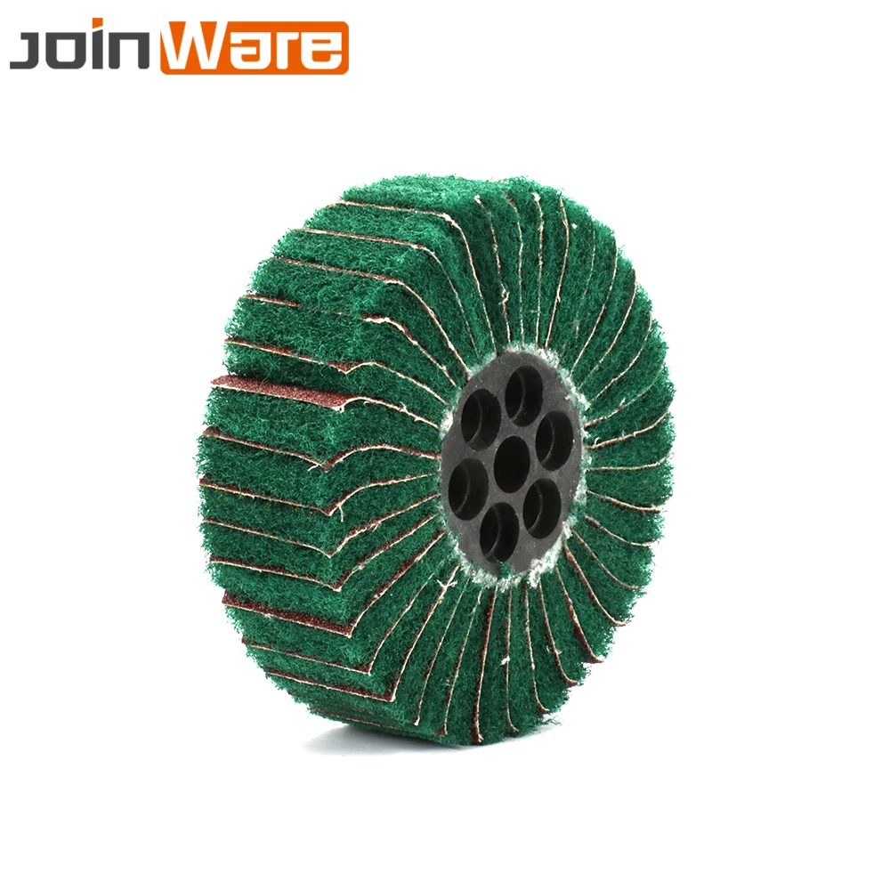 Interleaf Non-woven Souring Abrasive Wheel 160mm Green 120Grit With Sandpaper High Quality 1Pc | Инструменты