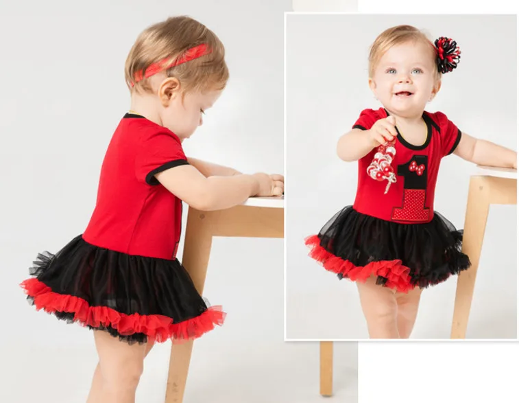 Новый стиль костюмы на первый день рождения милый кружевной комбинезон для