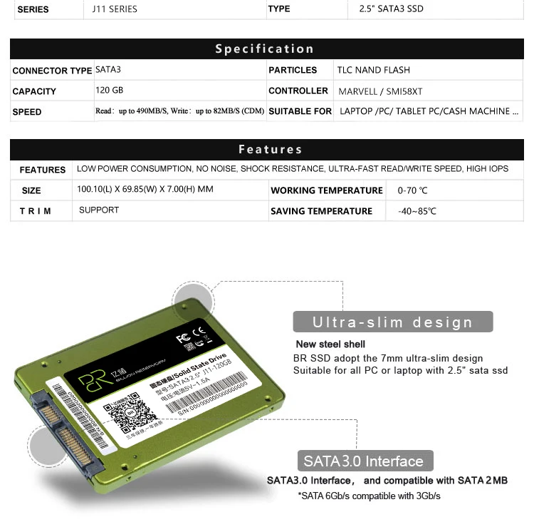 BR ssd 240 ГБ жесткий диск для компьютера ПК hdd 2,5 sata для ноутбука disco 480 ГБ 500 120 Твердотельный накопитель(ssd жесткий диск