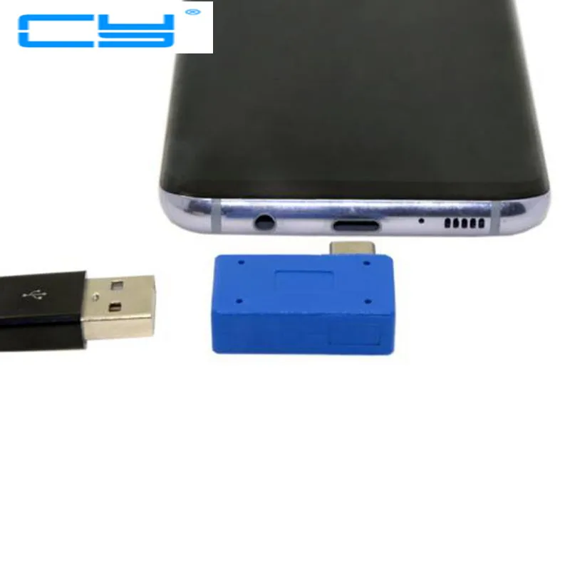 Прямоугольный 90 градусов USB 3 1 type c C Type папа к 0 A Женский OTG адаптер Коннектор