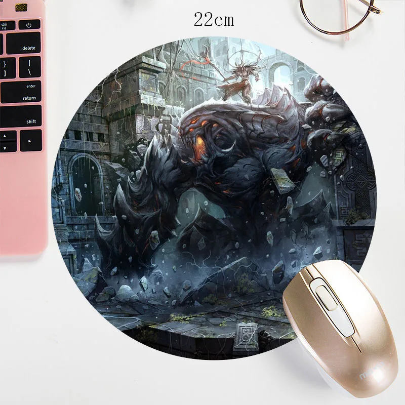 2 22X22 см Diablo круглый коврик для мыши акварельный B3w принты на заказ коврик для мыши небольшого размера коврик для мыши миска коврик нескользящий для игр/офиса - Цвет: 2