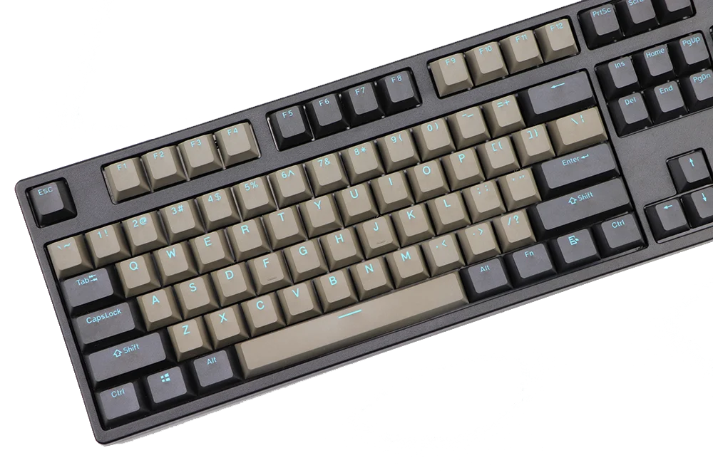 Двойная съемка PBT Keycap черный серый смешанный синий слово Dolch 108 87 Вишневый профиль колпачки для MX переключатели клавиша