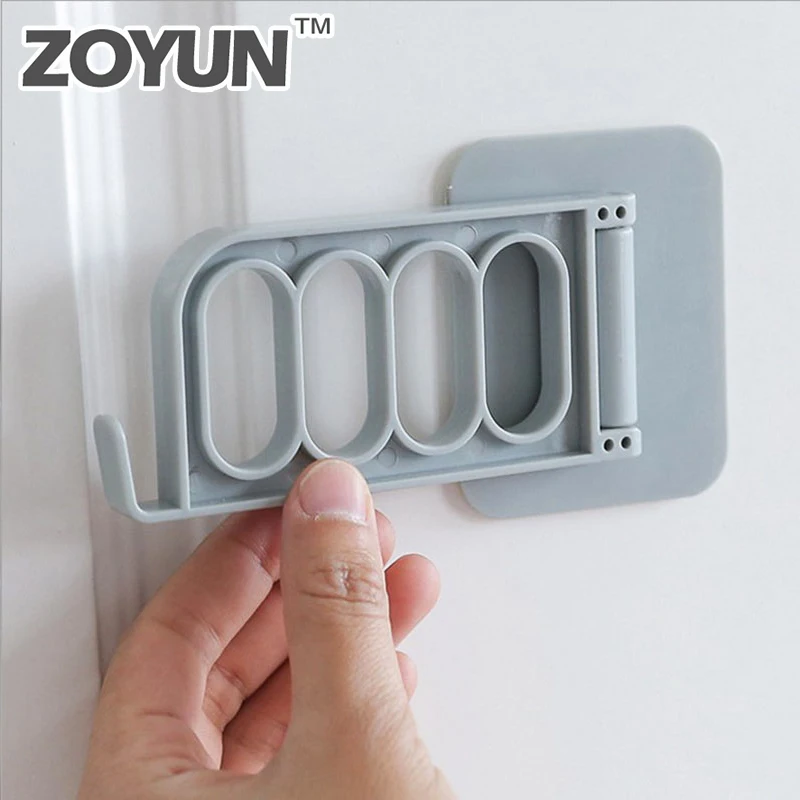 ZOYUN 1 шт. Многофункциональный складной пластиковый крючок для шкафа, вешалка для двери, стеллаж для хранения одежды, дырокол, крюк, ключ, коробка для хранения ключей