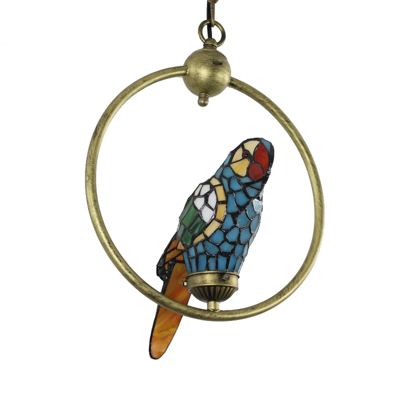 Macaw bird витражный подвесной светильник Новый уникальный новогодний подарок|light