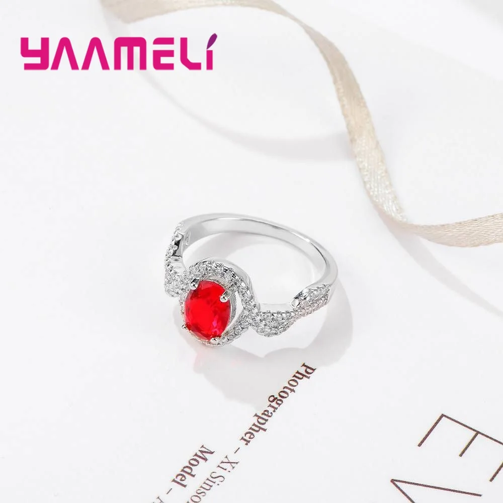 Brand Women 925 Sterling Silver Finger Engagement Rings for Wedding Body Jewelry Size 6 7 8 9 Best Quality | Украшения и