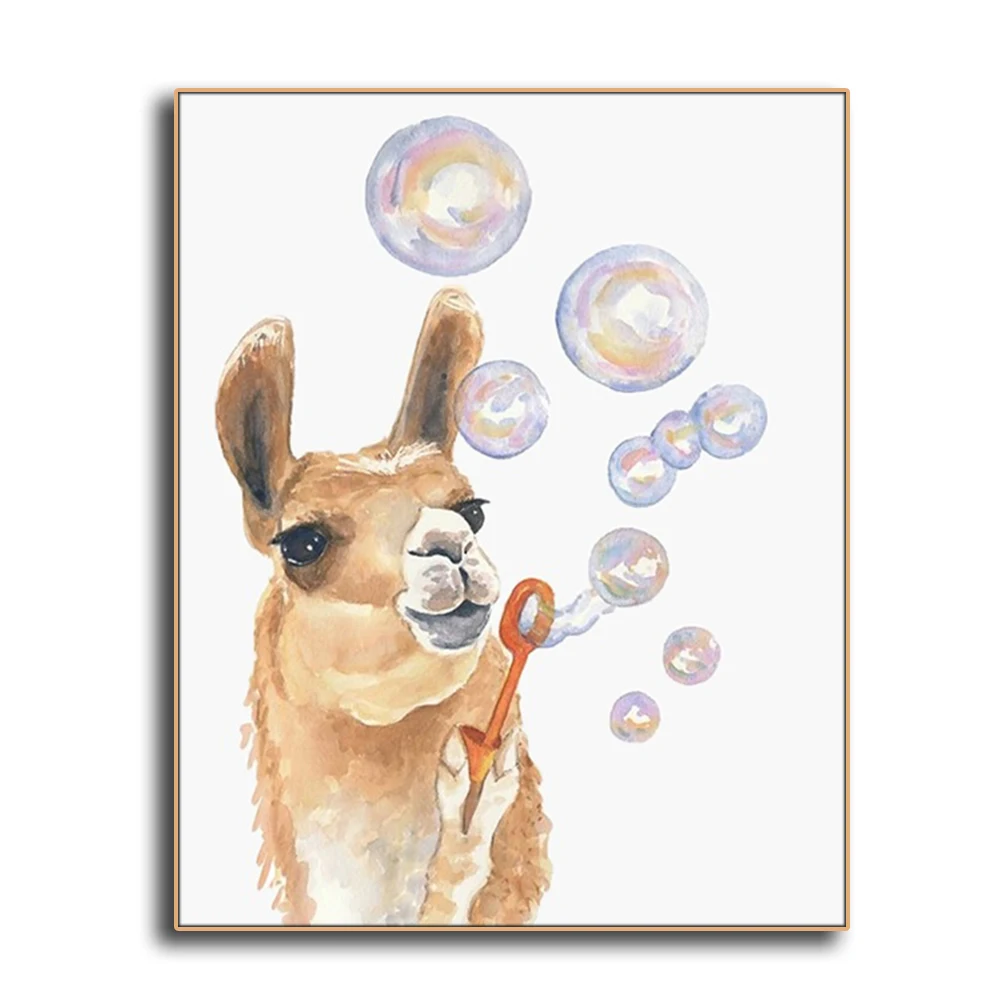 Kangaroo Bubble Забавный настенный художественный холст с печатью постера живопись