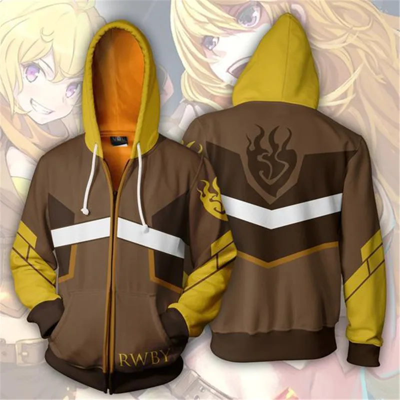 Костюм для косплея rwby Блейк Белладонна толстовка с капюшоном и 3D принтом мужчин