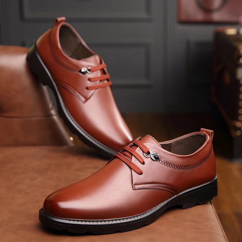 2018 New Black Brown Leather Men's Dress Shoes Official Business | Обувь