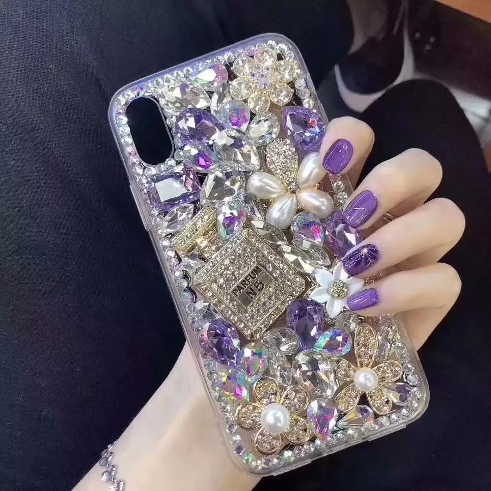 Чехол XINGDUO с 3D бриллиантами жемчужинами и стразами для iphone 6 6S 7 8 Plus роскошный