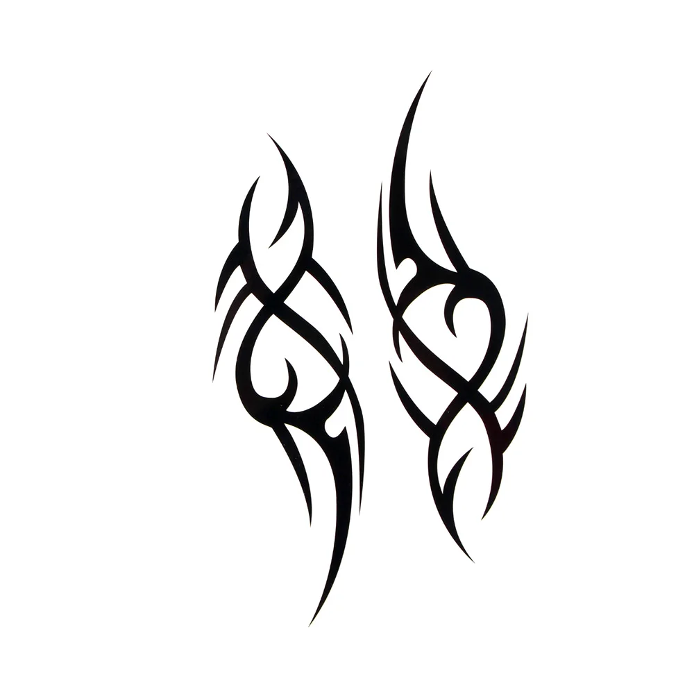 

Black Temporary Tattoo Body Art Tattoos 3D Waterproof Temporary Tattoos Sticker Art Men Arm Leg Fake Tatoo Paper