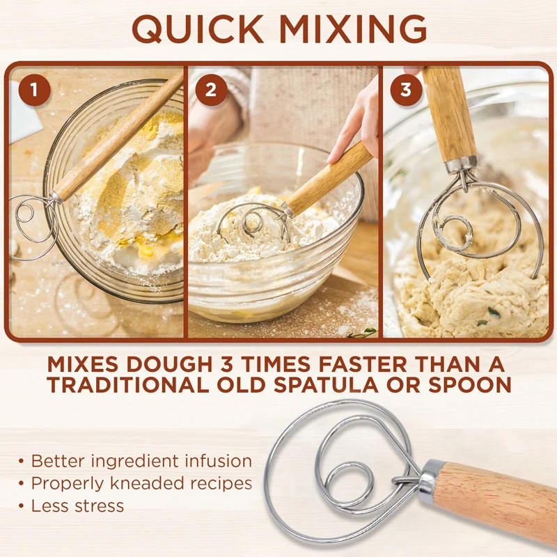 WALFOS нержавеющая сталь датский венчик для теста блендер торта хлеба миксер